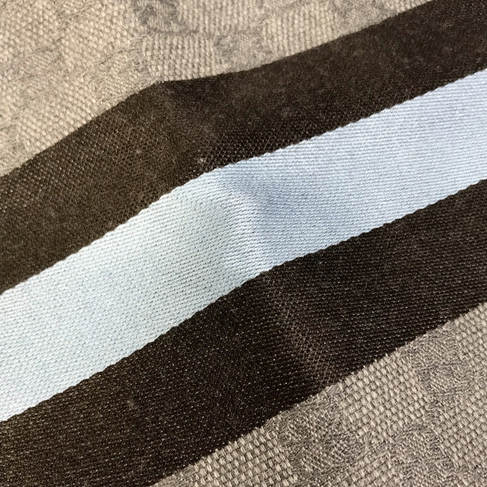 GUCCI Scarf 542984 Wool, Silk Gray x blue x black GG mens Used