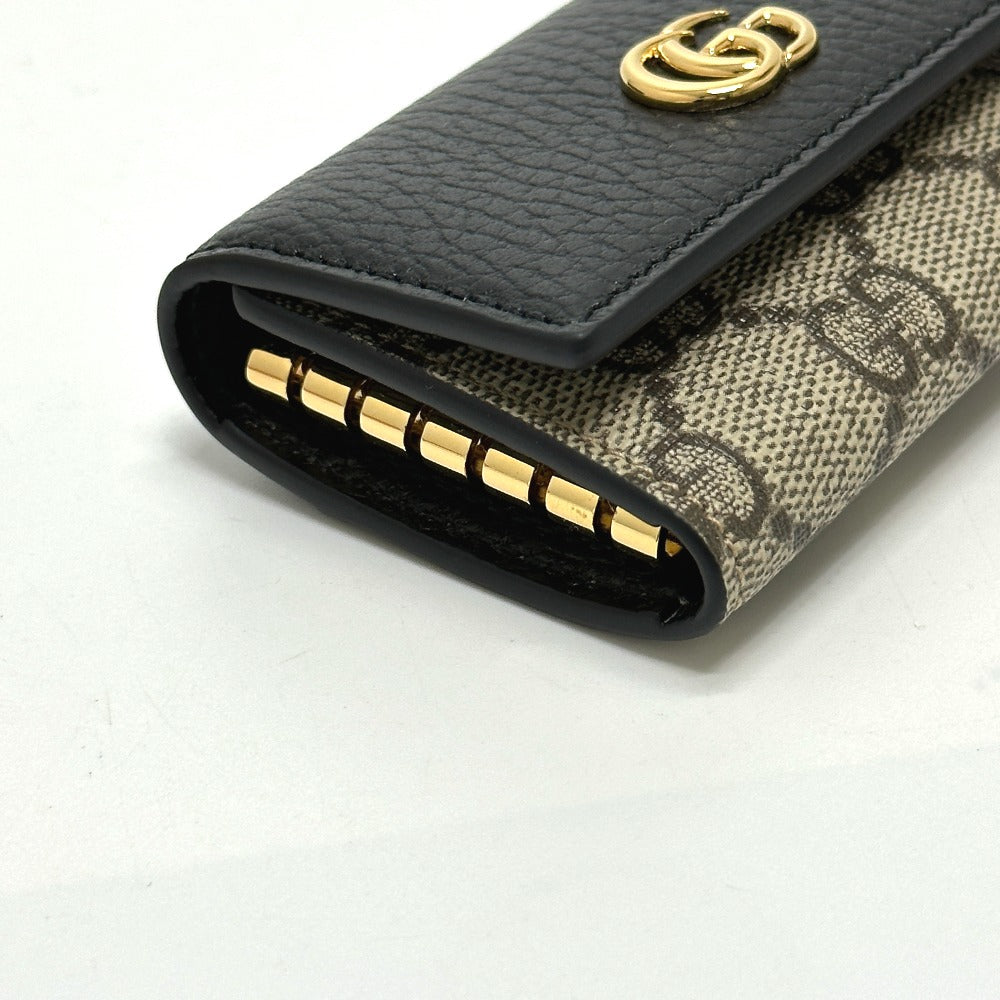 GUCCI Key case Key holder  456118 GG Supreme Canvas beige GG Marmont six hooks Women Used