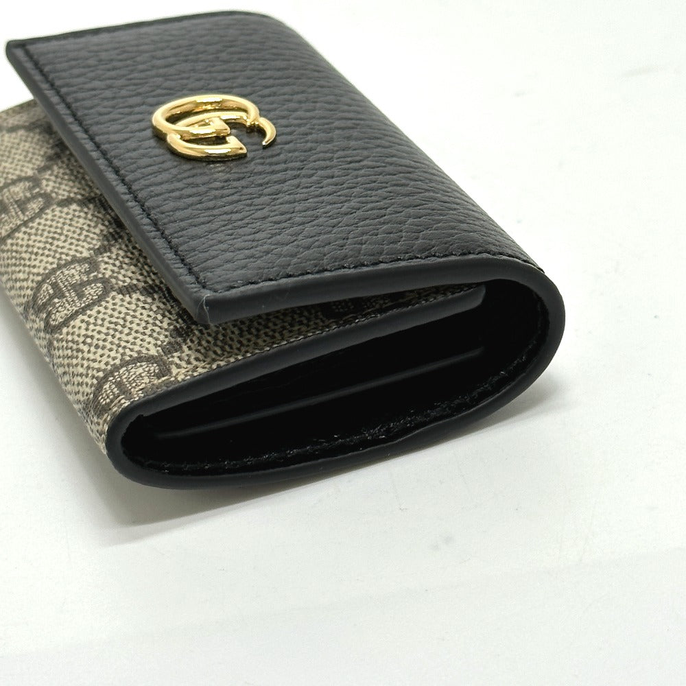 GUCCI Key case Key holder  456118 GG Supreme Canvas beige GG Marmont six hooks Women Used