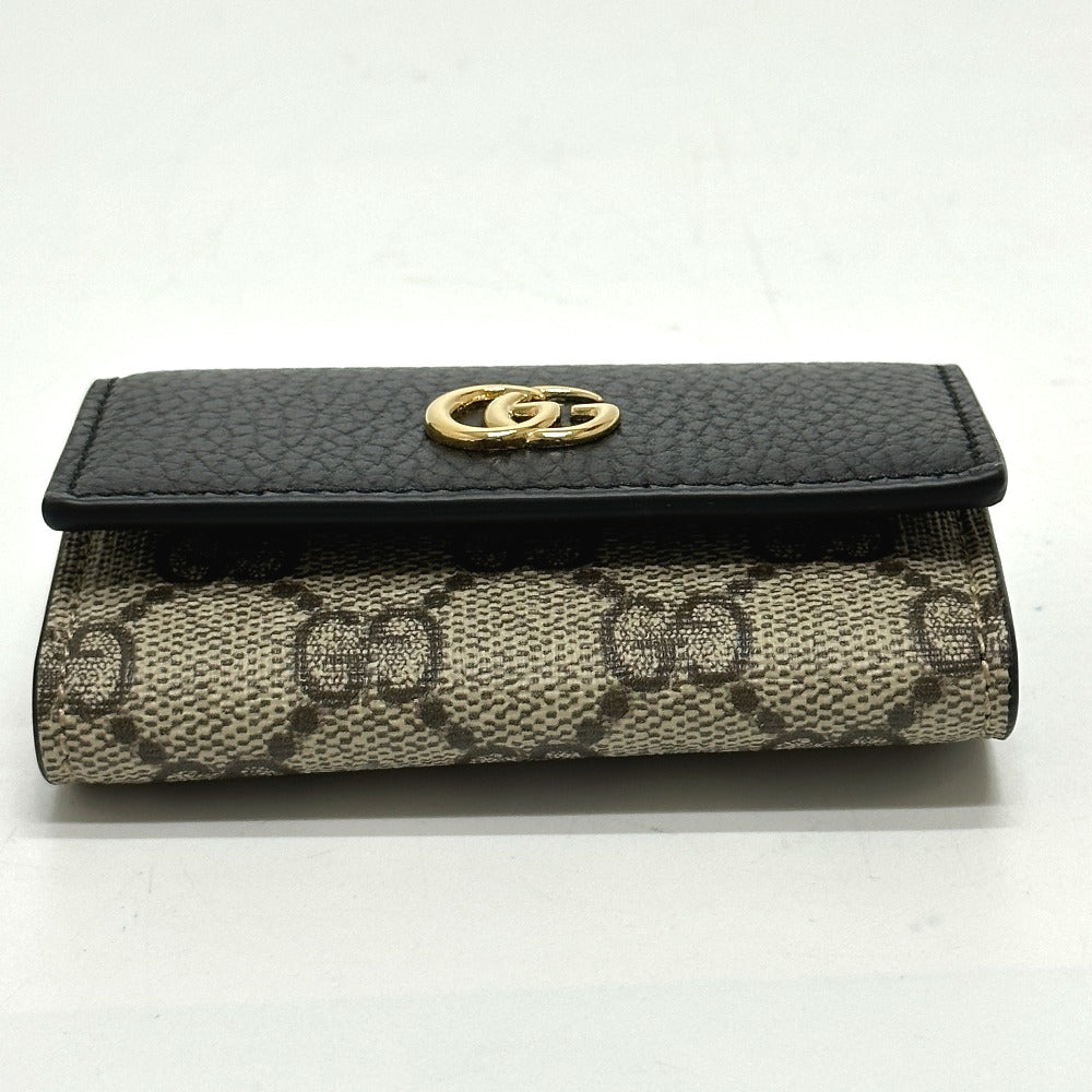 GUCCI Key case Key holder  456118 GG Supreme Canvas beige GG Marmont six hooks Women Used