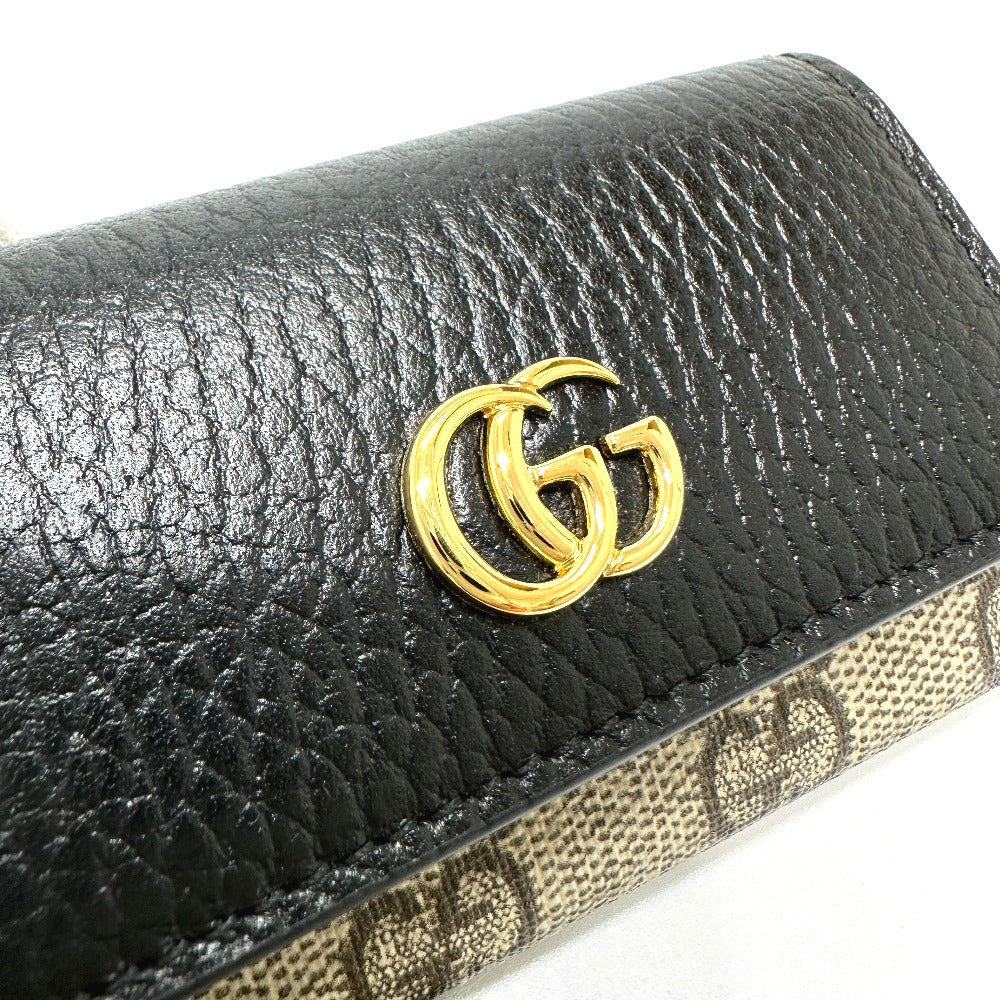GUCCI Key case Key holder  456118 GG Supreme Canvas beige GG Marmont six hooks Women Used