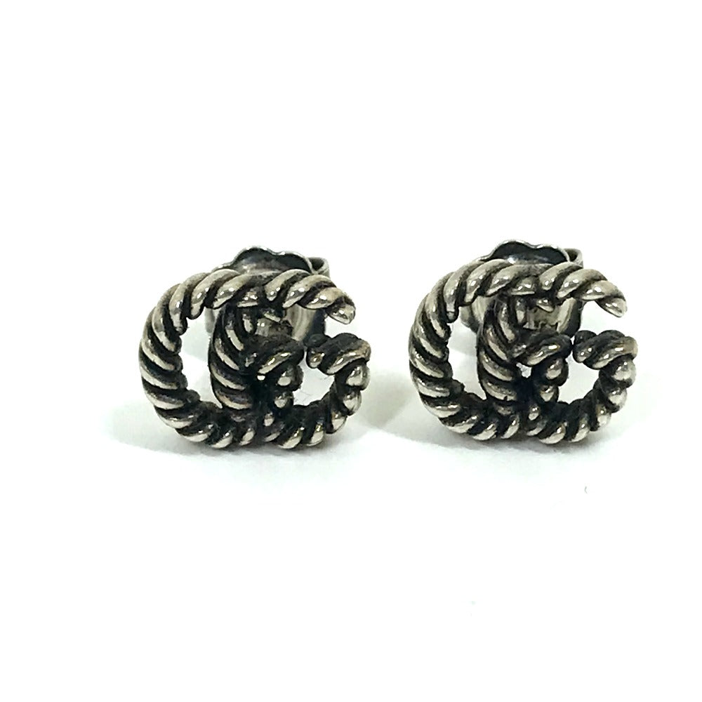 GUCCI Pierce SV925 Silver logo GG Marmont Double G Women Used
