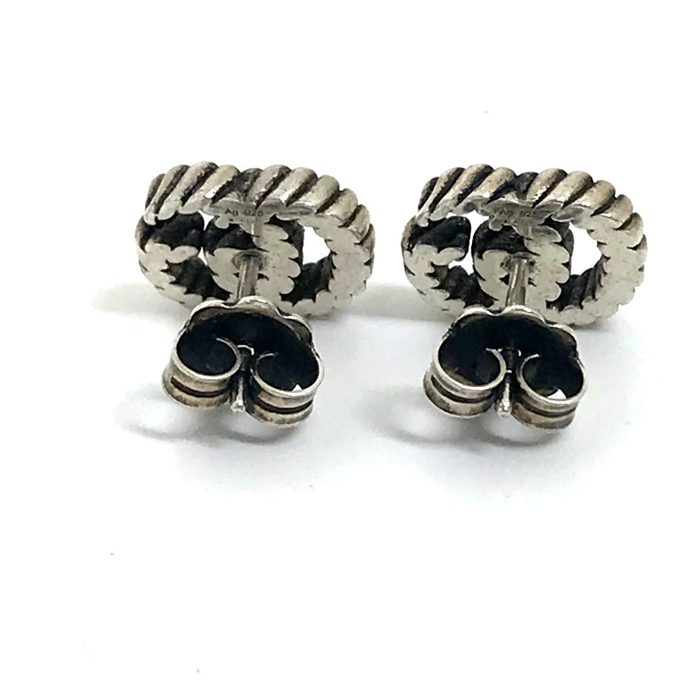 GUCCI Pierce SV925 Silver logo GG Marmont Double G Women Used