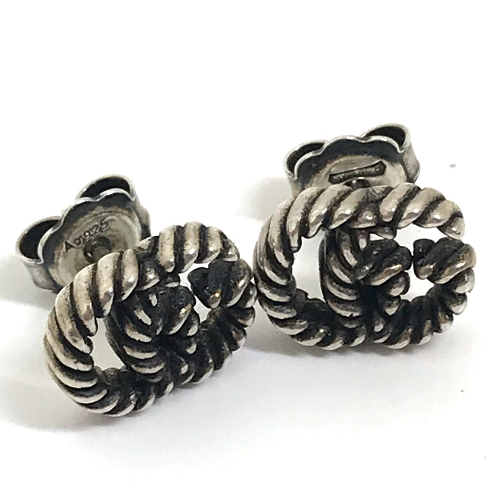 GUCCI Pierce SV925 Silver logo GG Marmont Double G Women Used
