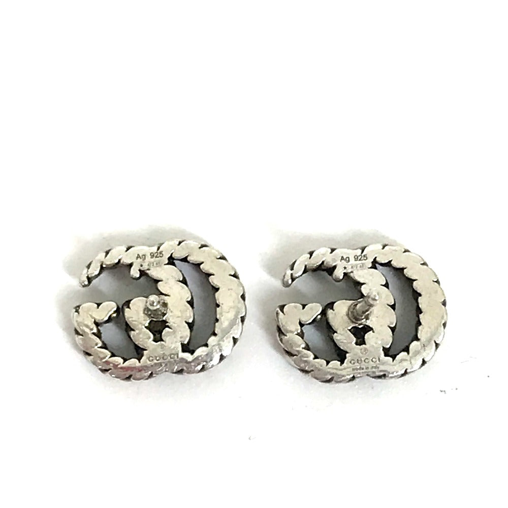 GUCCI Pierce SV925 Silver logo GG Marmont Double G Women Used
