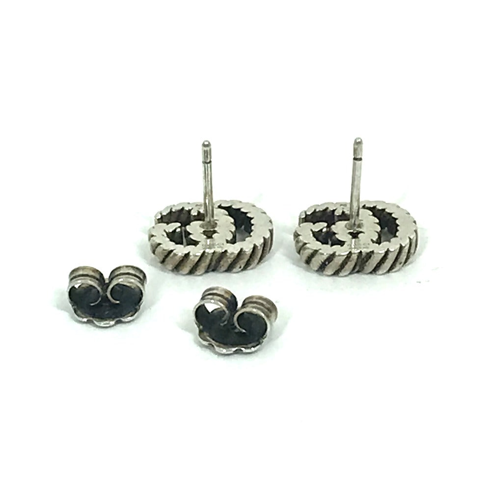 GUCCI Pierce SV925 Silver logo GG Marmont Double G Women Used