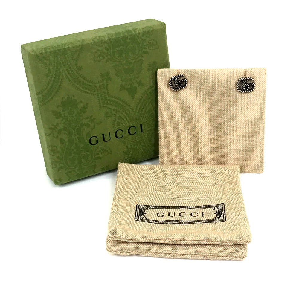 GUCCI Pierce SV925 Silver logo GG Marmont Double G Women Used