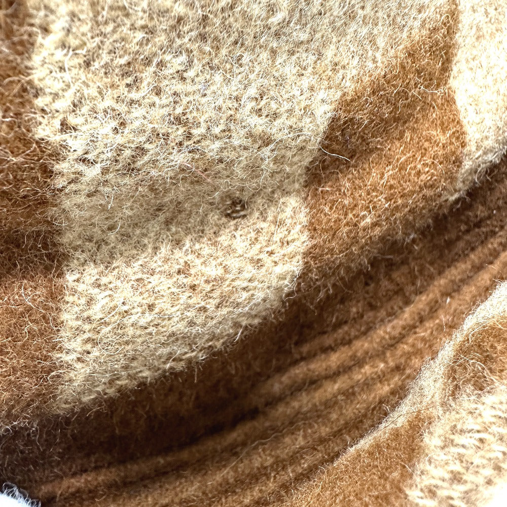 HERMES hat , Camel Brown H logo camel hat Women 57 Used