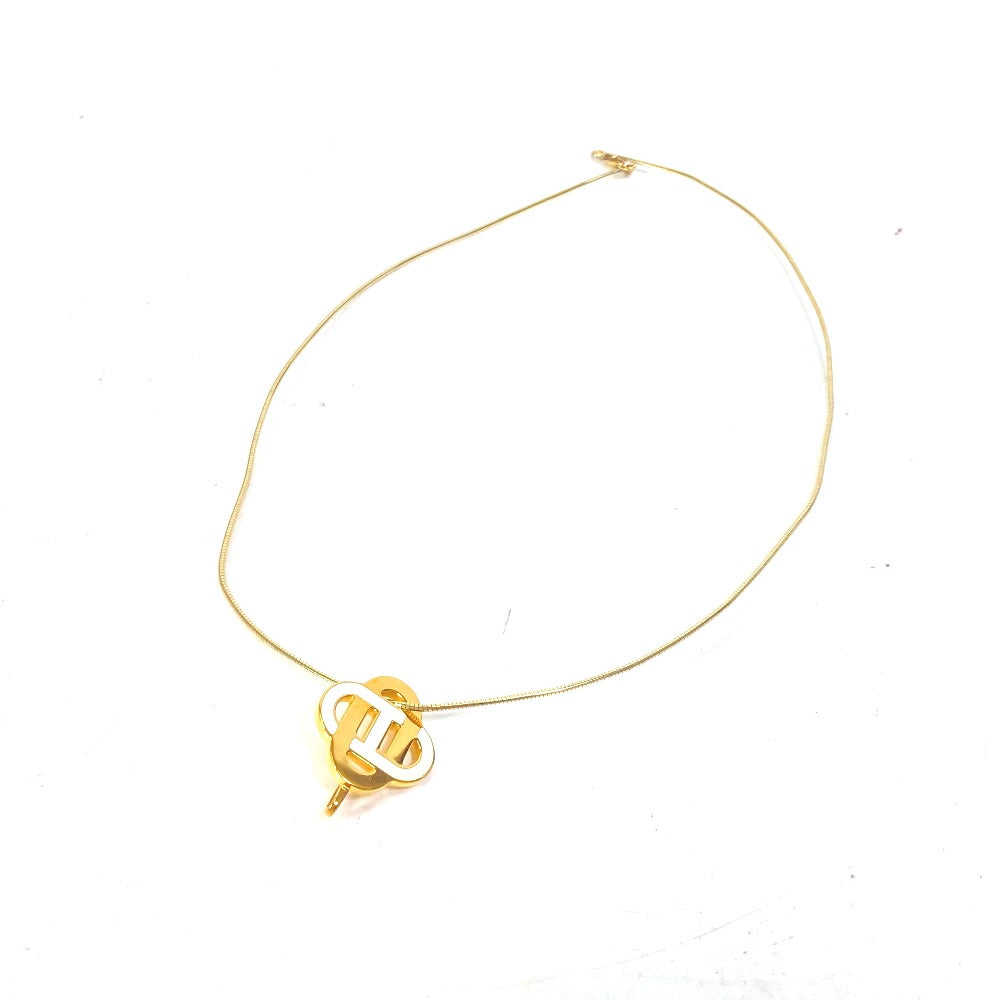 HERMES Necklace SV925 gold Chene Dunkle Isatis to Saint Colori Women Used