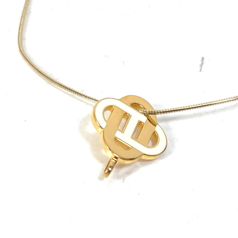 HERMES Necklace SV925 gold Chene Dunkle Isatis to Saint Colori Women Used