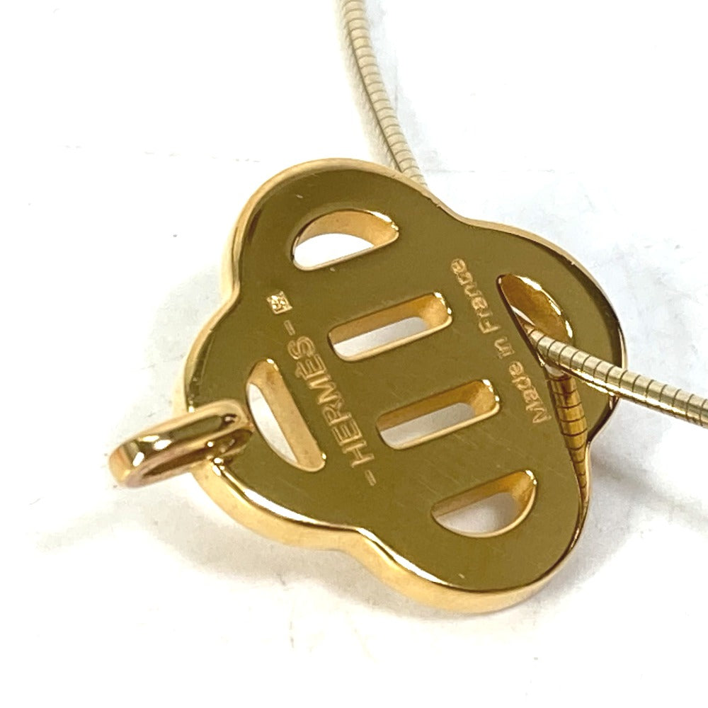 HERMES Necklace SV925 gold Chene Dunkle Isatis to Saint Colori Women Used