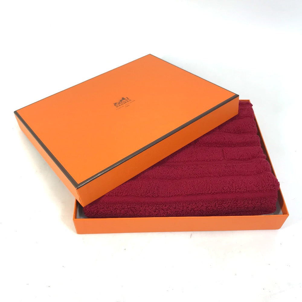 HERMES towel 101300M-09 cotton Red H logo labyrinth