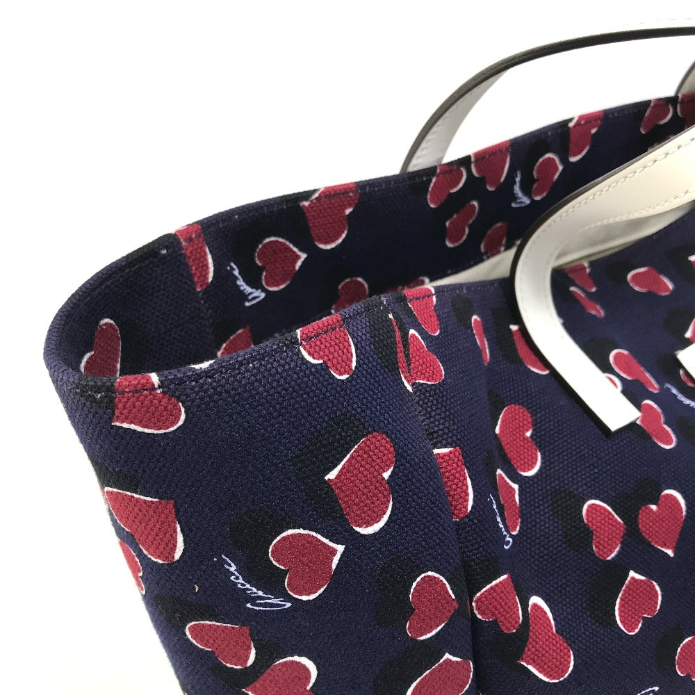 GUCCI Tote Bag 282439  Canvas / leather Navy heart Women Used