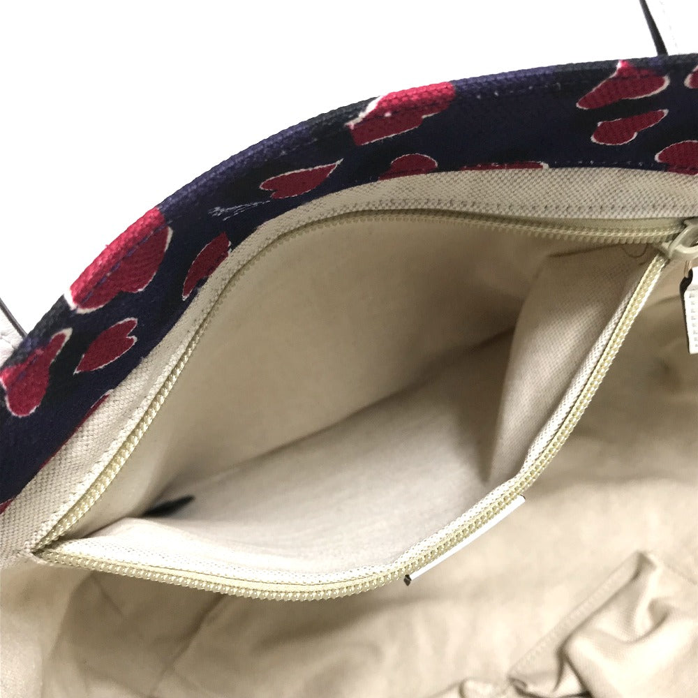 GUCCI Tote Bag 282439  Canvas / leather Navy heart Women Used