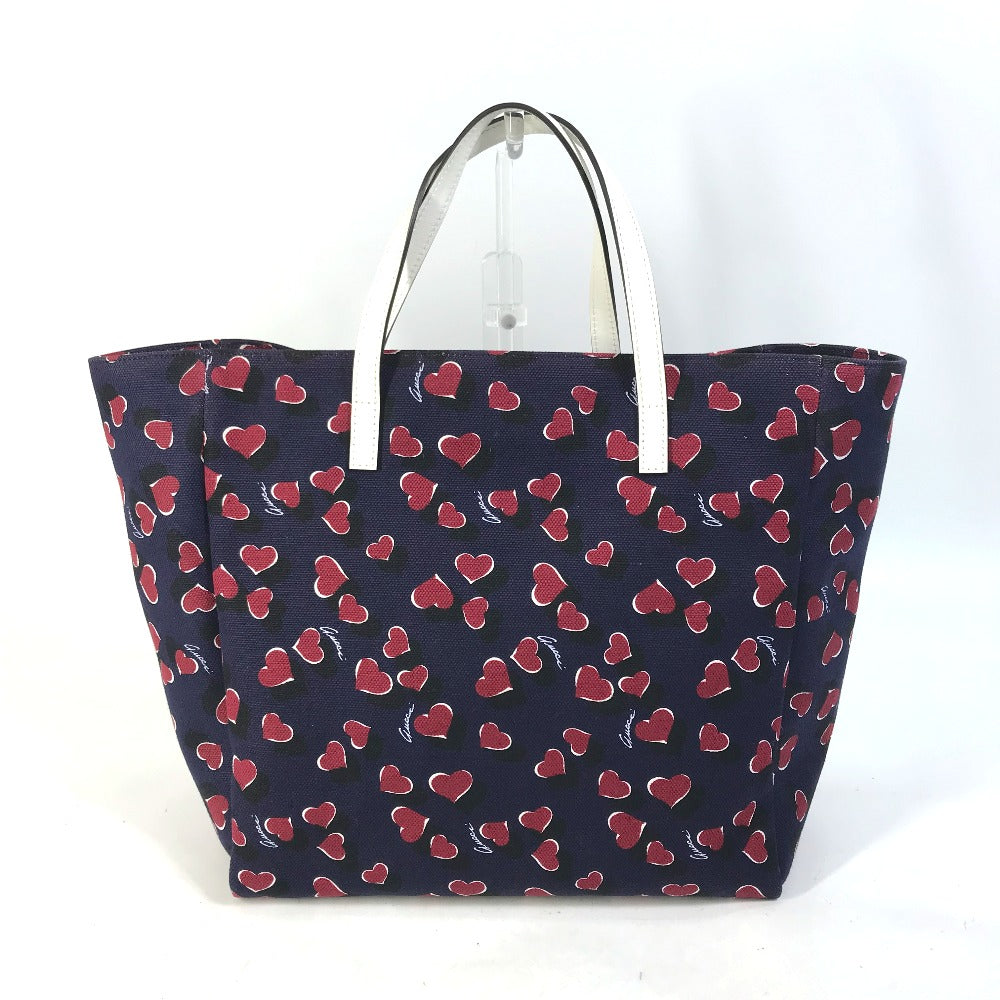 GUCCI Tote Bag 282439  Canvas / leather Navy heart Women Used