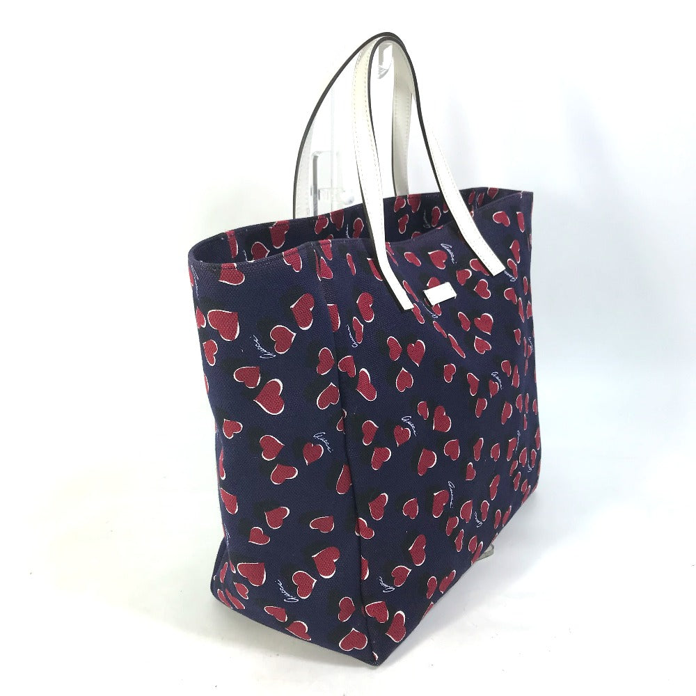 GUCCI Tote Bag 282439  Canvas / leather Navy heart Women Used