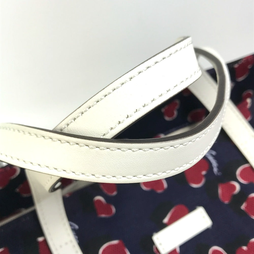 GUCCI Tote Bag 282439  Canvas / leather Navy heart Women Used