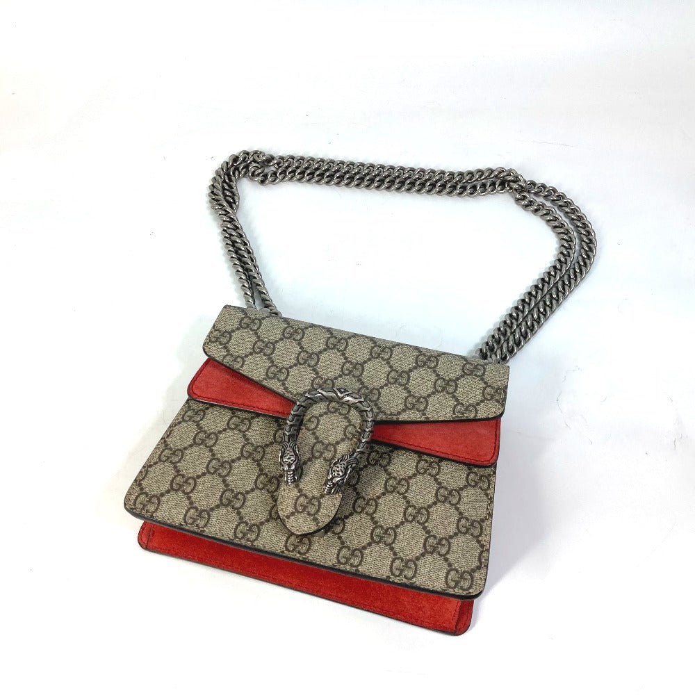 GUCCI Shoulder Bag 421970 GG Supreme Canvas beige GG Dionysus Women Used