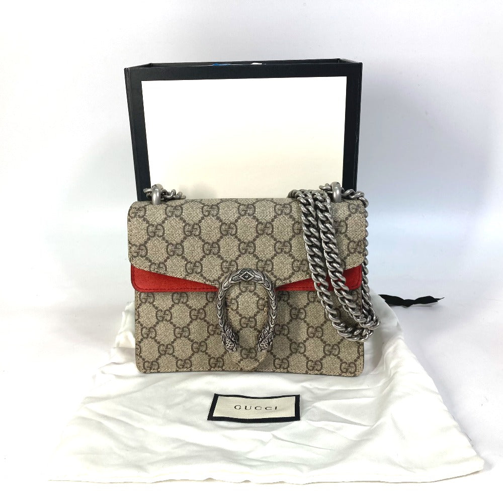 GUCCI Shoulder Bag 421970 GG Supreme Canvas beige GG Dionysus Women Used