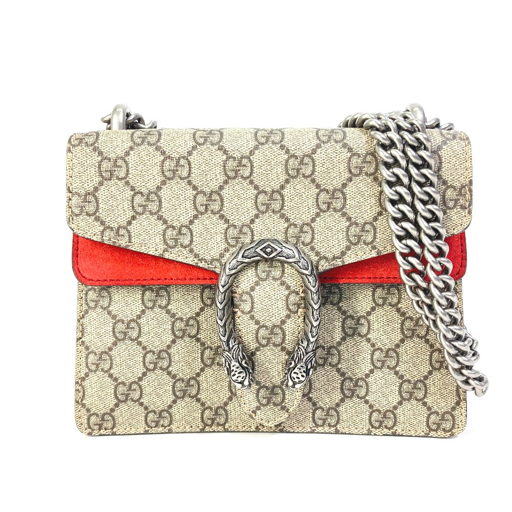 GUCCI Shoulder Bag 421970 GG Supreme Canvas beige GG Dionysus Women Used