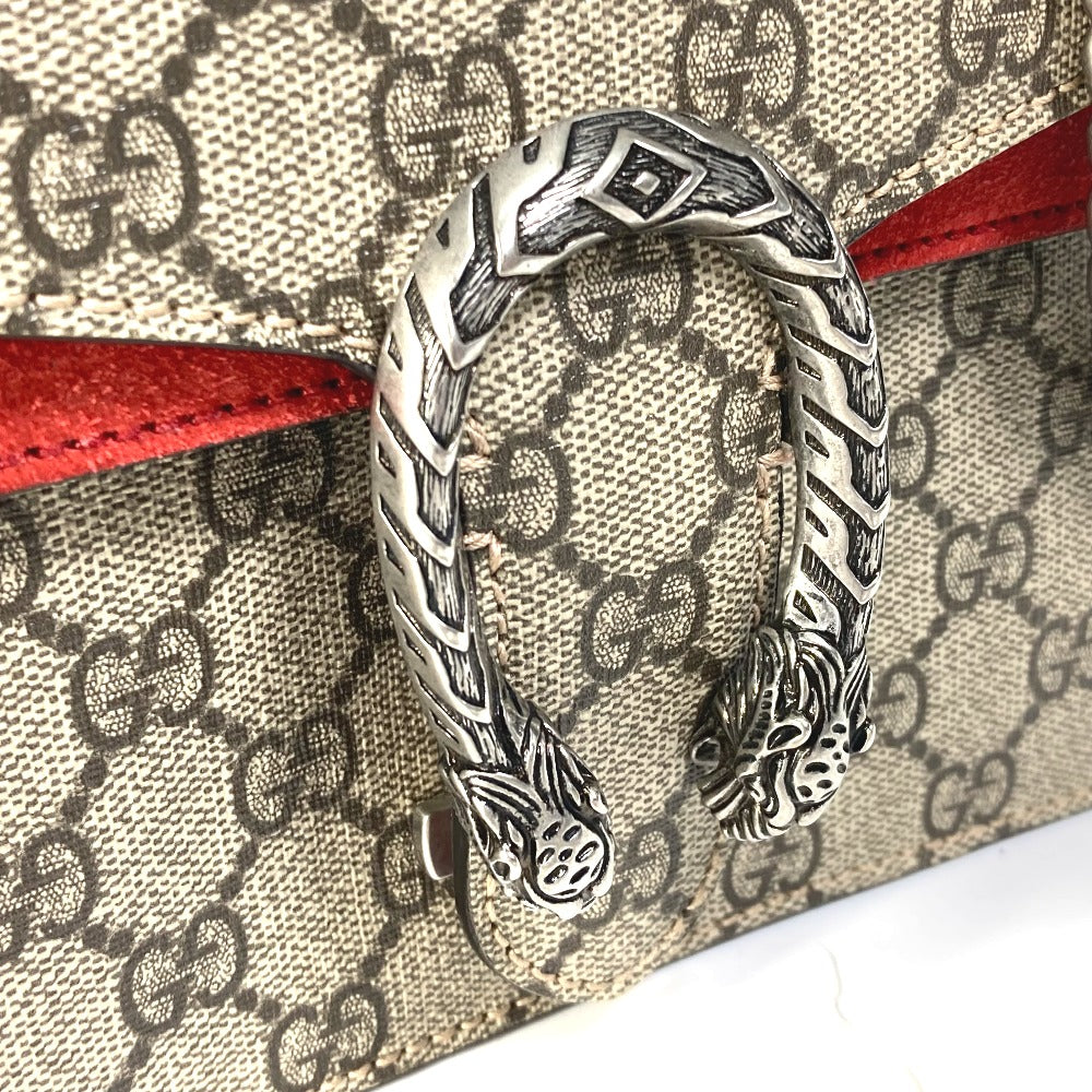 GUCCI Shoulder Bag 421970 GG Supreme Canvas beige GG Dionysus Women Used