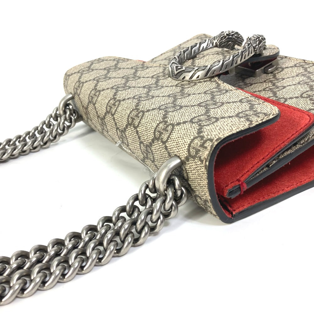 GUCCI Shoulder Bag 421970 GG Supreme Canvas beige GG Dionysus Women Used