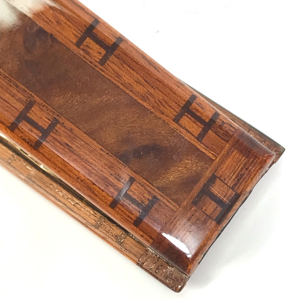 HERMES Other stationery Wood, Metal Brown paper clip H logo