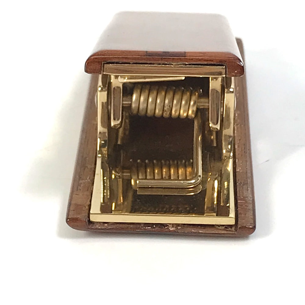 HERMES Other stationery Wood, Metal Brown paper clip H logo