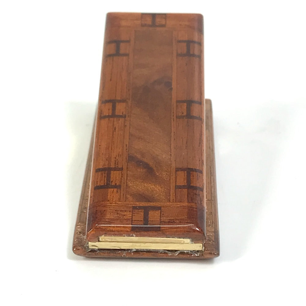 HERMES Other stationery Wood, Metal Brown paper clip H logo