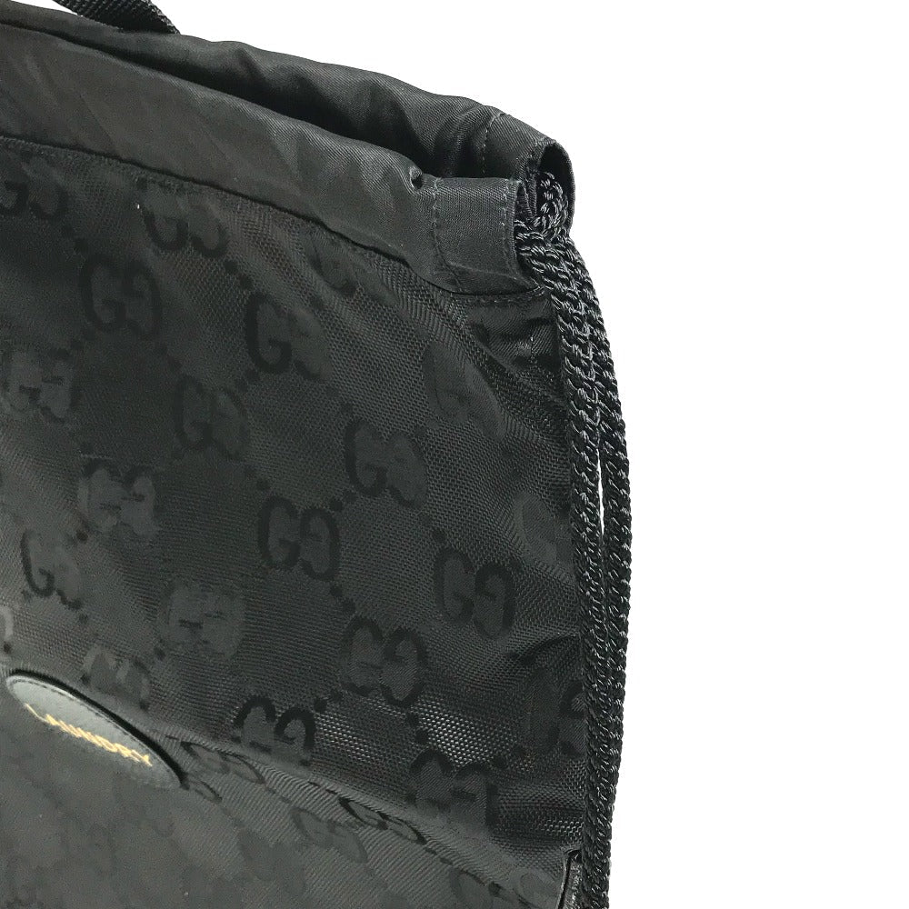 GUCCI Handbag 674247 Nylon black GG laundry bag unisex(Unisex) Used
