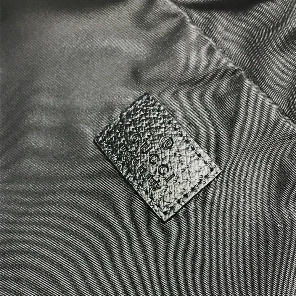 GUCCI Handbag 674247 Nylon black GG laundry bag unisex(Unisex) Used