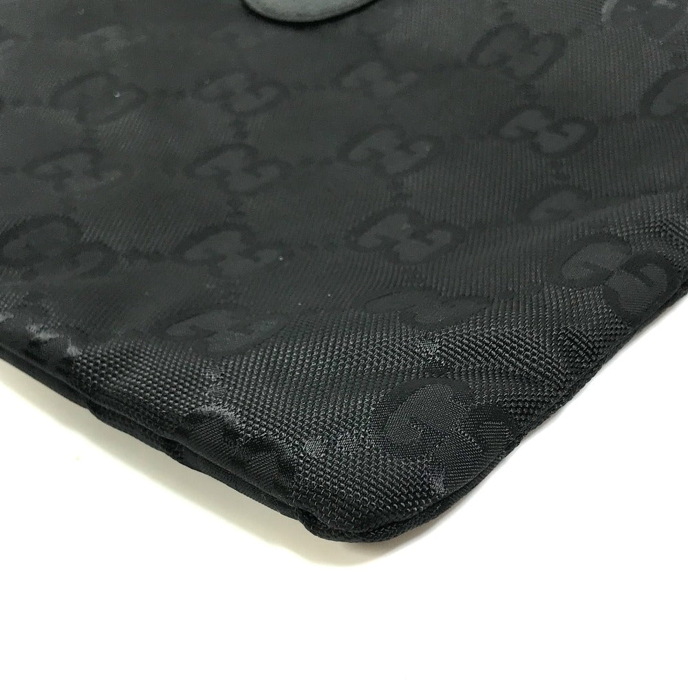 GUCCI Handbag 674247 Nylon black GG laundry bag unisex(Unisex) Used