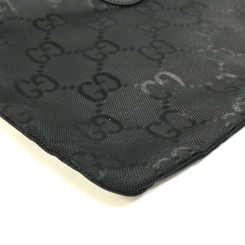 GUCCI Handbag 674247 Nylon black GG laundry bag unisex(Unisex) Used