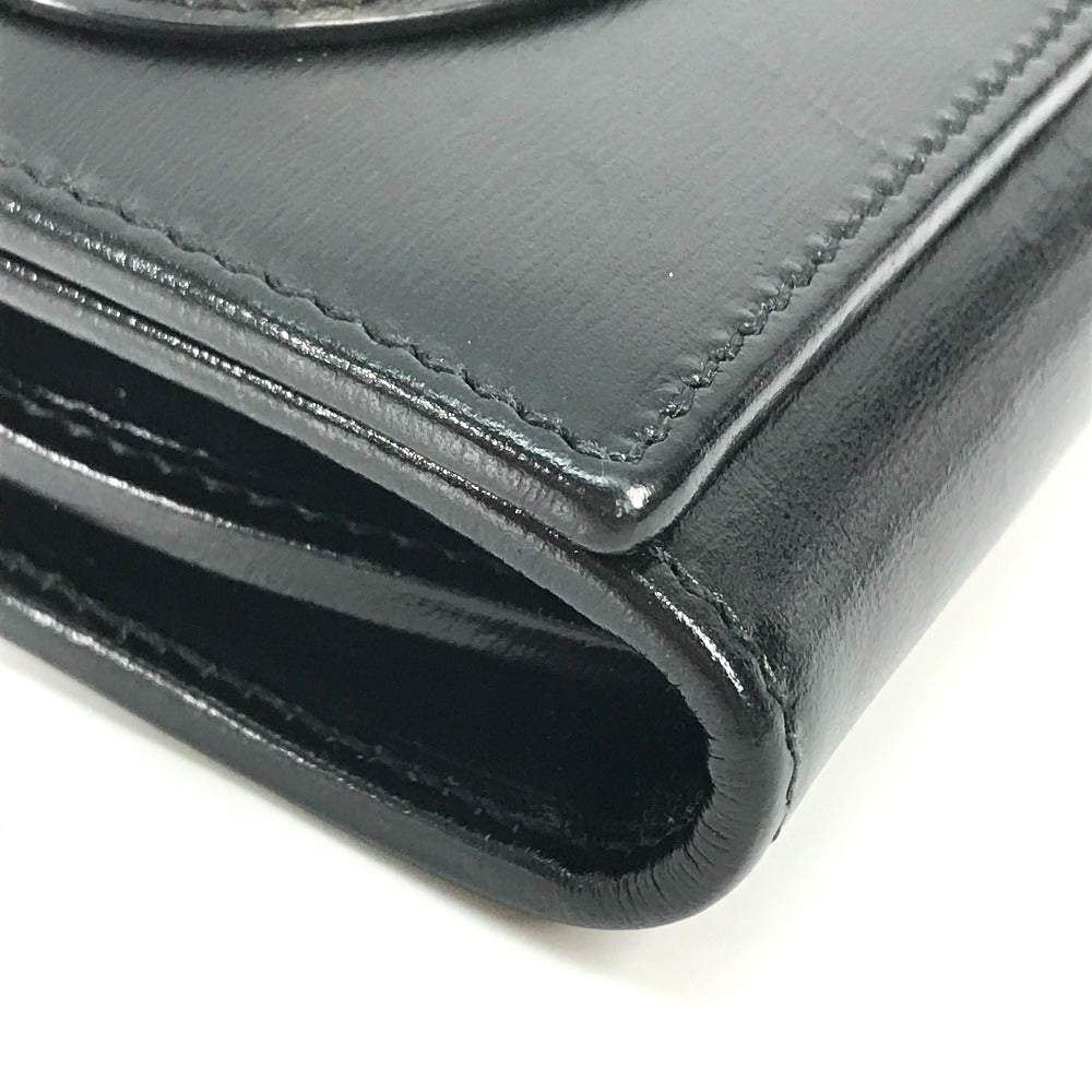 GUCCI Folded wallet 621891 leather black Horsebit Women Used