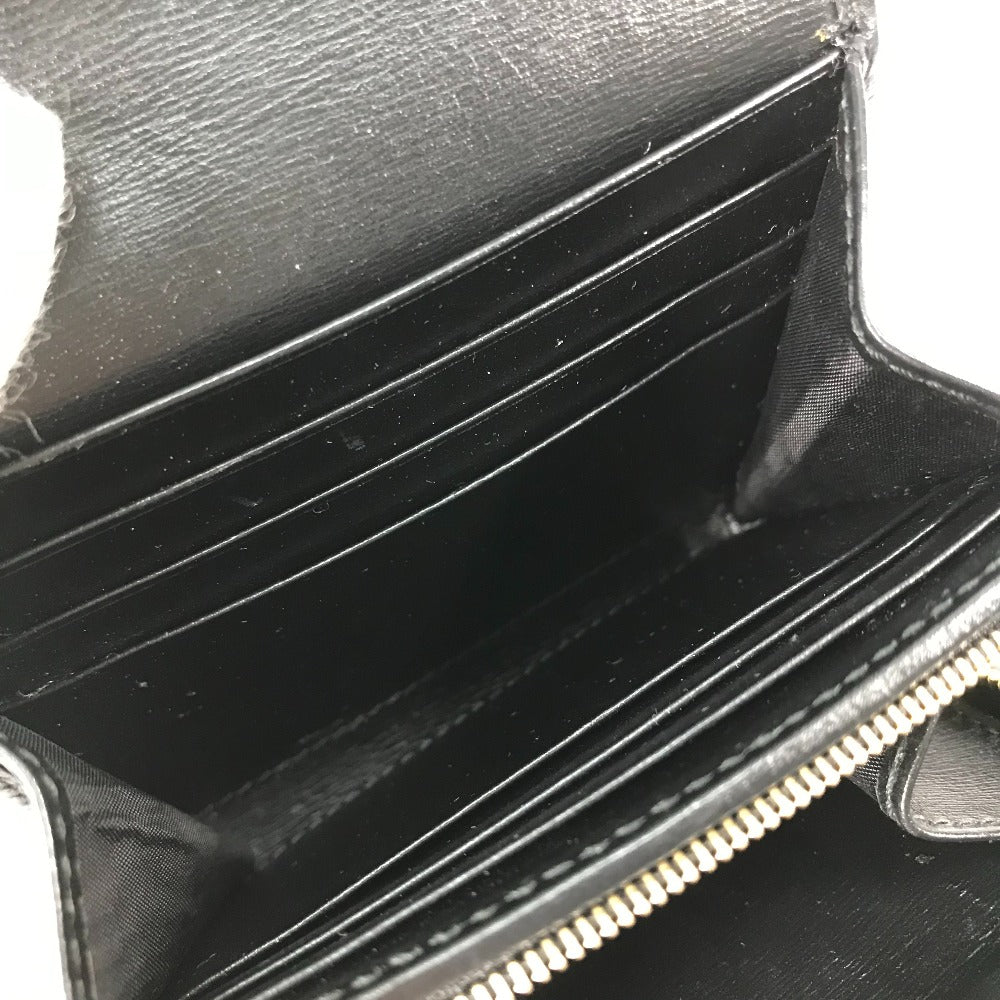 GUCCI Folded wallet 621891 leather black Horsebit Women Used