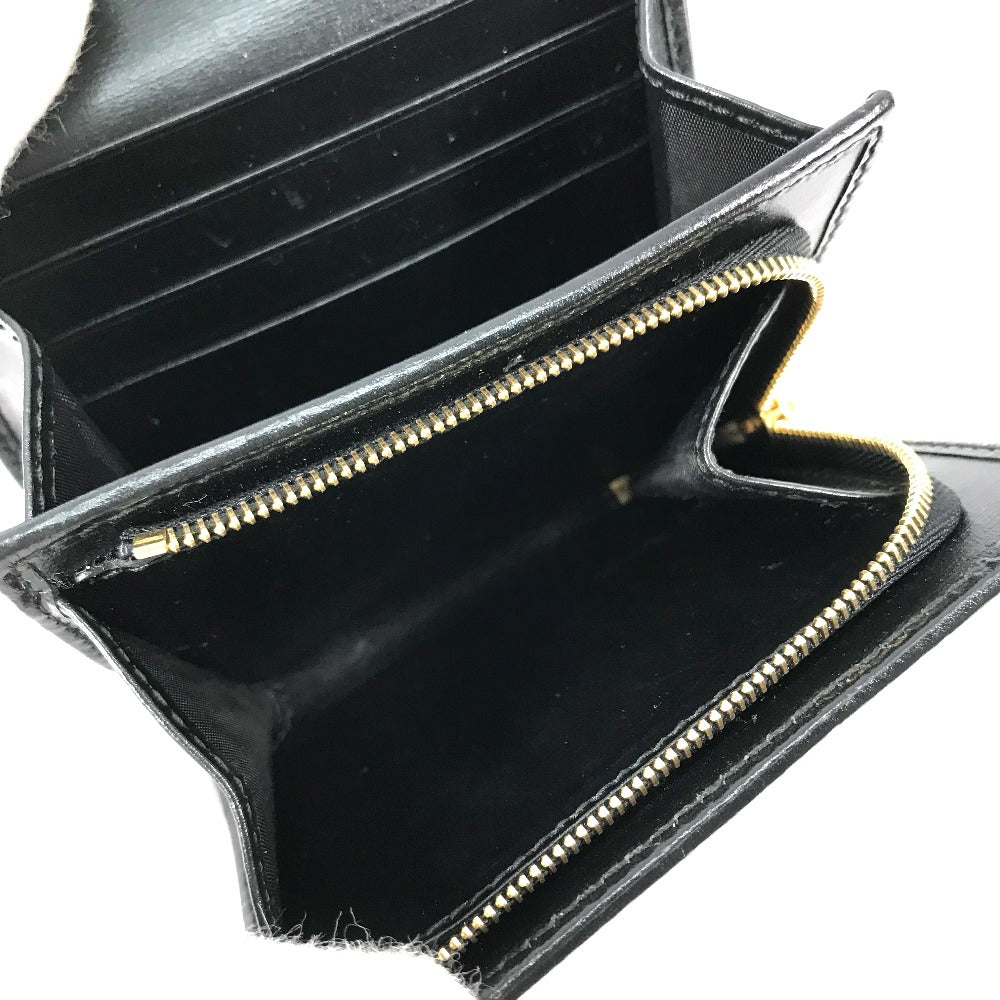 GUCCI Folded wallet 621891 leather black Horsebit Women Used