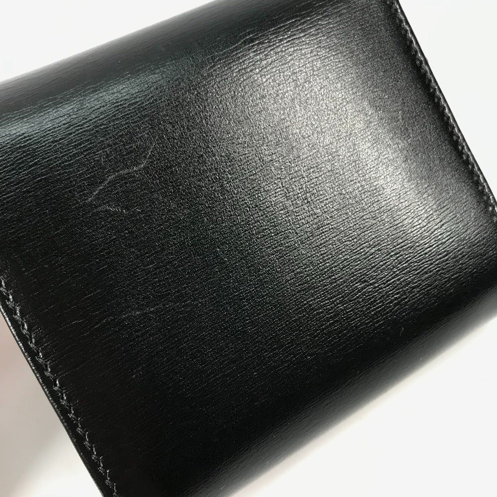 GUCCI Folded wallet 621891 leather black Horsebit Women Used