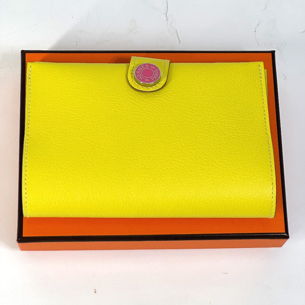 HERMES passport case Evercolor yellow Passport case RMS