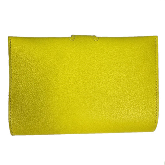 HERMES passport case Evercolor yellow Passport case RMS