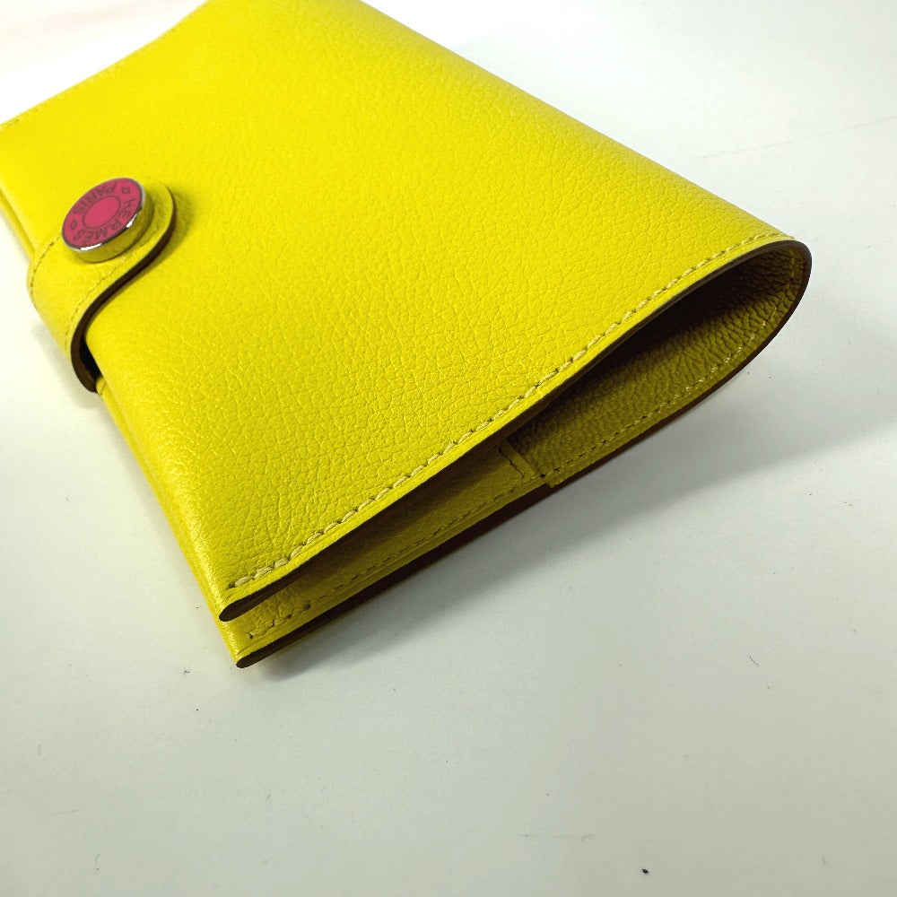 HERMES passport case Evercolor yellow Passport case RMS