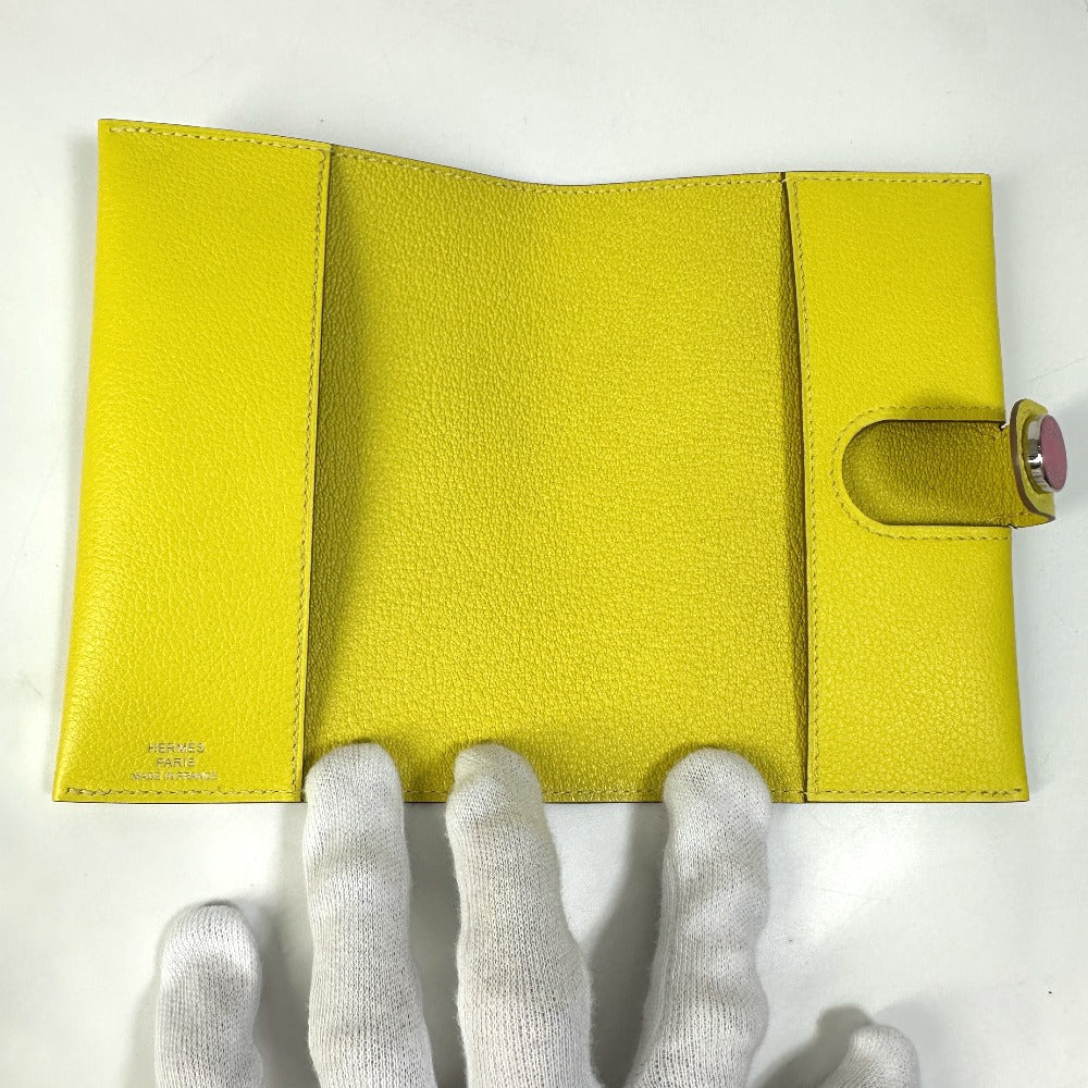 HERMES passport case Evercolor yellow Passport case RMS