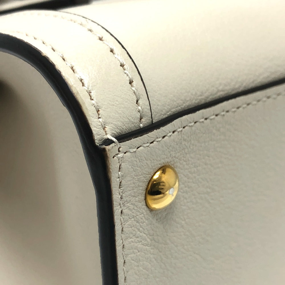 GUCCI Shoulder Bag 655661 leather white GG Marmont Diana Bamboo Women Used