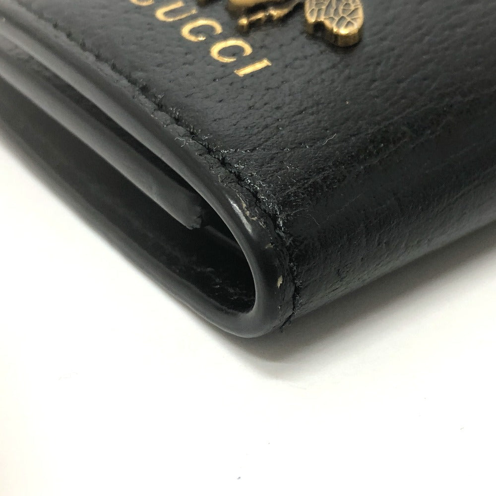 GUCCI Key case Key holder  523683 leather black BEE six hooks Women Used