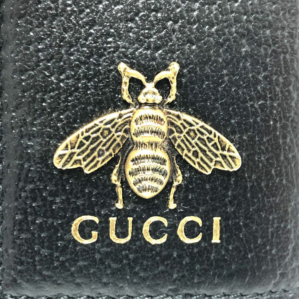 GUCCI Key case Key holder  523683 leather black BEE six hooks Women Used