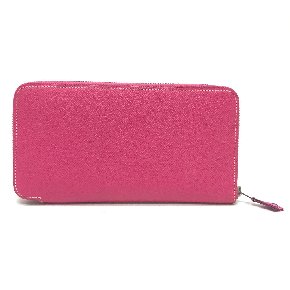 HERMES Long Wallet Purse Epsom pink Azap long silk in Women Used