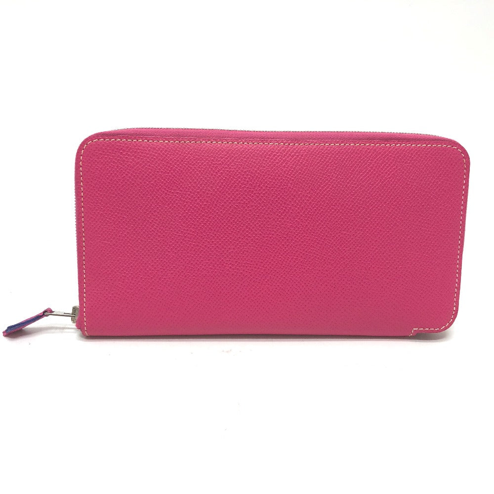 HERMES Long Wallet Purse Epsom pink Azap long silk in Women Used