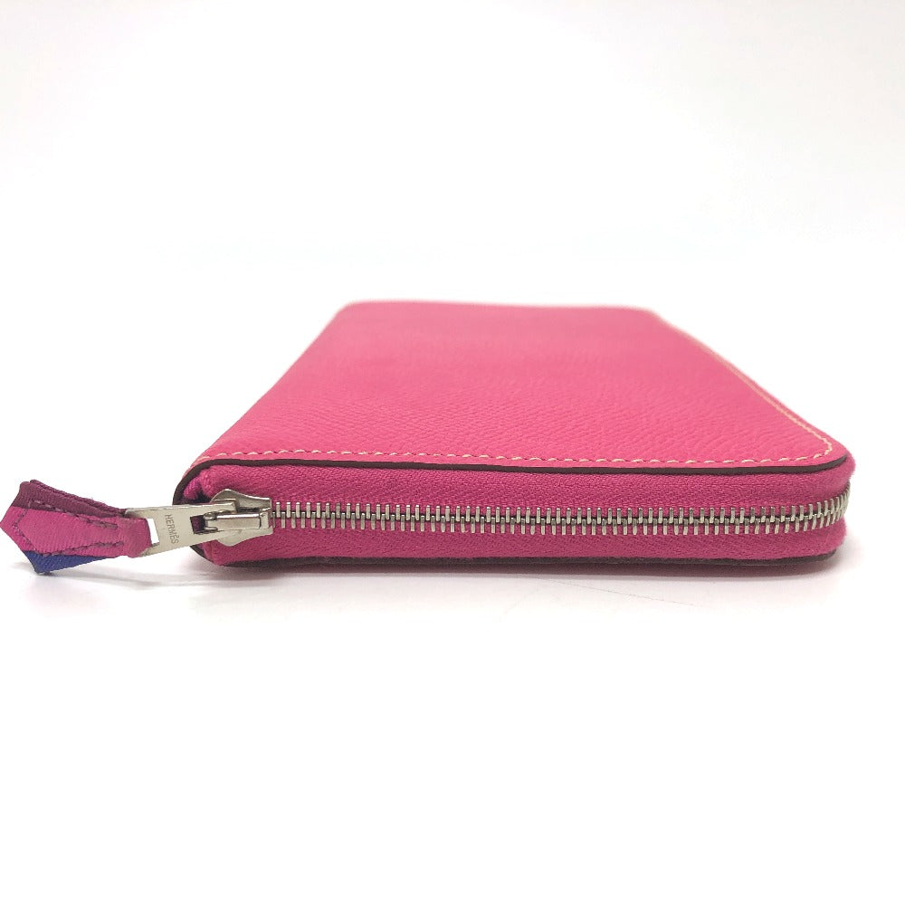HERMES Long Wallet Purse Epsom pink Azap long silk in Women Used