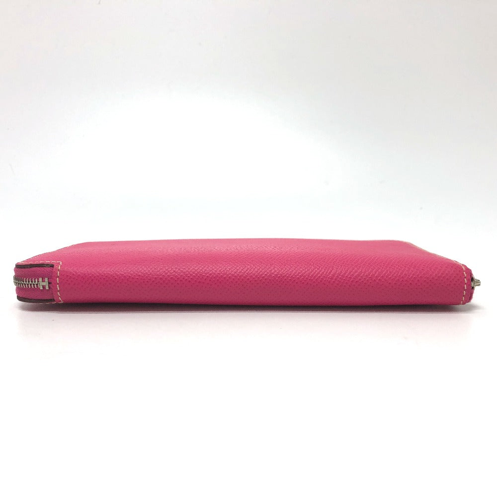 HERMES Long Wallet Purse Epsom pink Azap long silk in Women Used