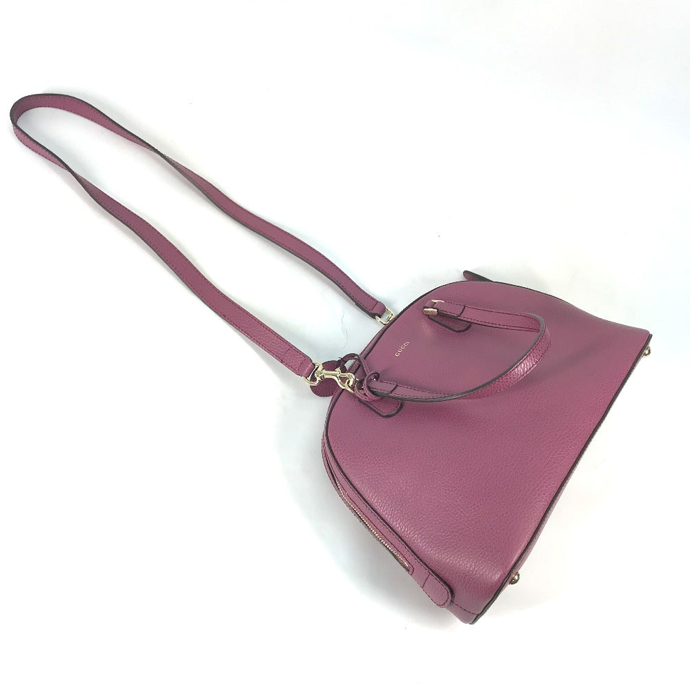GUCCI Handbag 388560 leather Purple type logo Lady dollar Women Secondhand