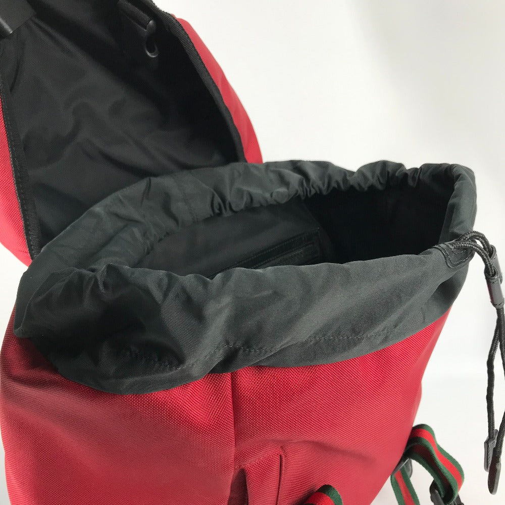 GUCCI Backpack 429037 Nylon / leather Red Sherry tiger cat head mens Used